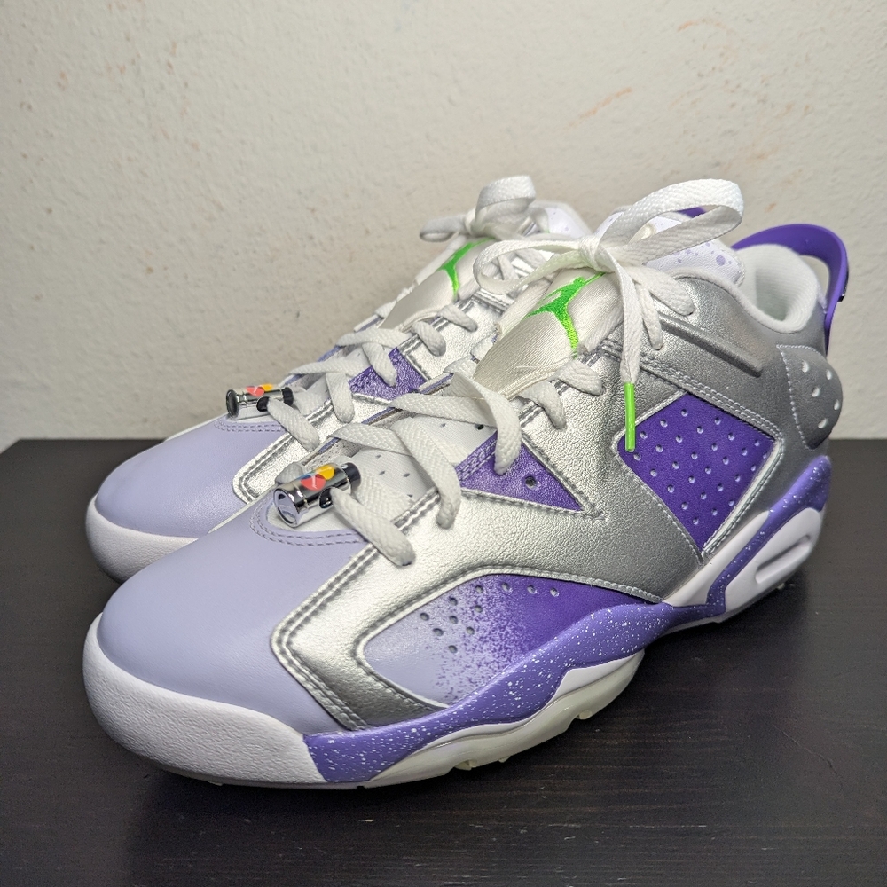 Air Jordan Retro 6 G NRG Golf Shoes MEN'S Sizes Silver/Purple FD0205-055